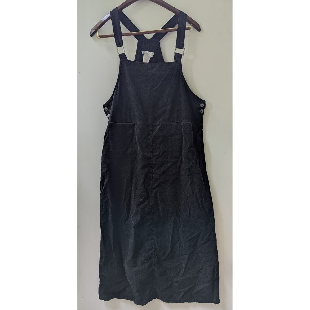 Studio Ease‎ 90's Smokey Graish  Maxi Overalls Jumper Dress Sz. 8